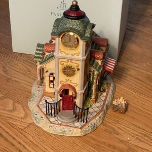 Partylite Party Light Clock Tower With Flower Cart